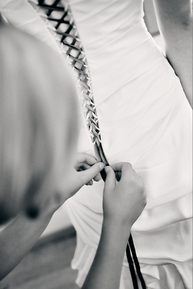 Détail robe de mariée